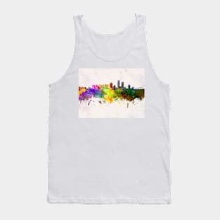 Corpus Christi skyline in watercolor background Tank Top